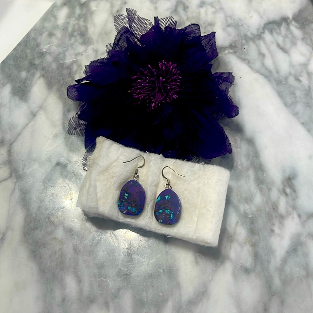 Beautiful genuine purple turquoise earrings from Sedona Arizona.